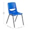 Flash Furniture HERCULES Student Desk w/Open Front Metal Book Box, Gray Desktop, Black Frame and Navy Stack Chair FD-DESK-GYB-SCH3NB-GG - alternate 2